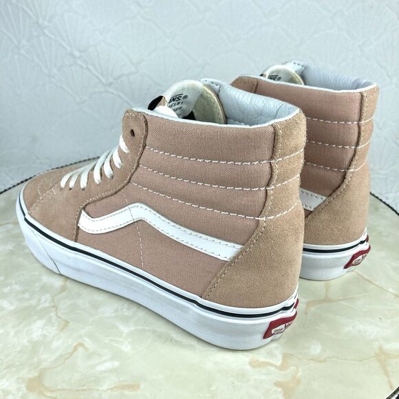 Vans Off The Wall Sk8-Hi Sneakers Womens 6.5 Pink Suede Canvas Streetwear Shoes - Picture 7 of 12